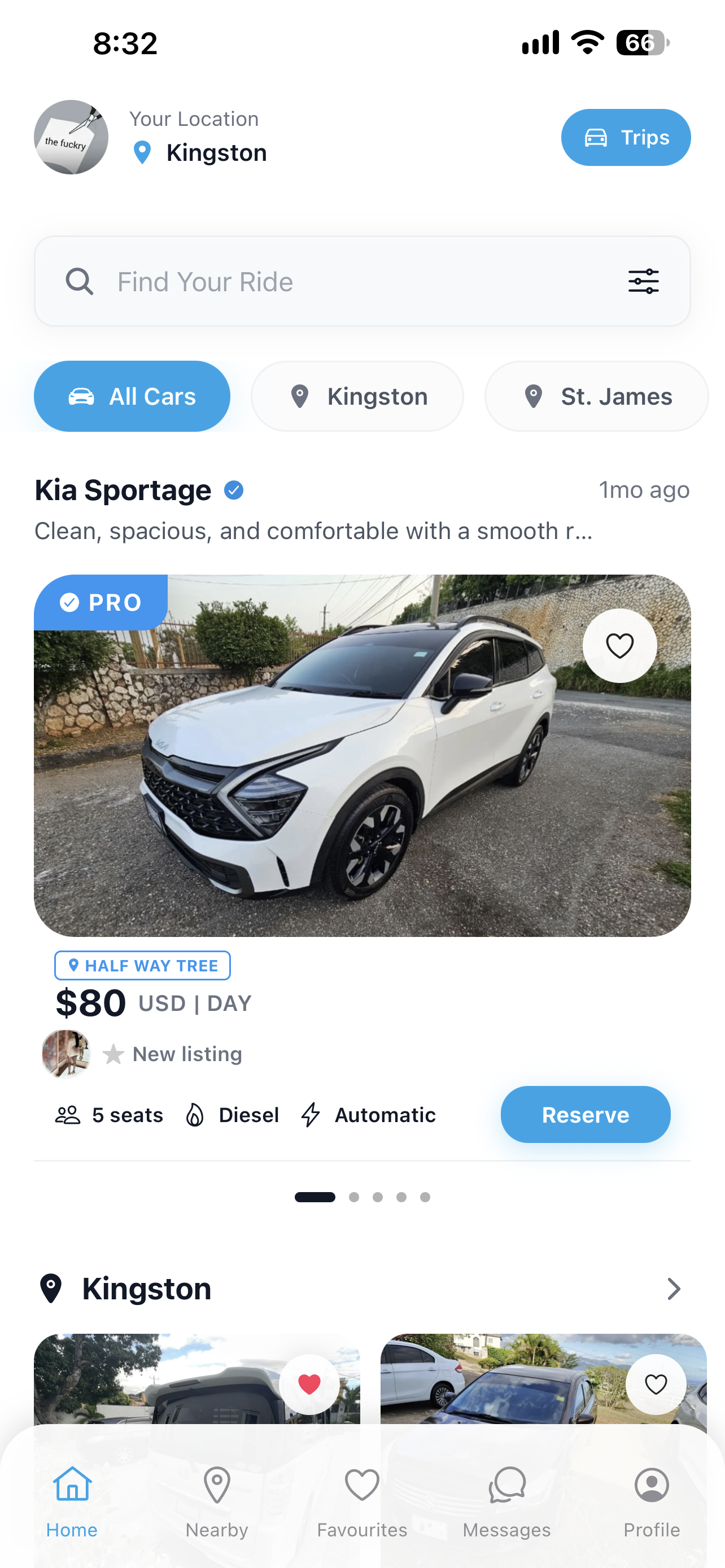 MyRyde app: Browse local cars by parish